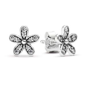 PANDORA Dazzling Daisy Silver Stud Earrings